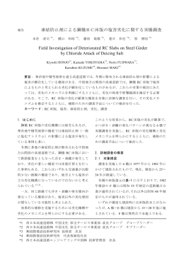 凍結防止剤による鋼橋RC床版の塩害劣化に関する実橋調査 Field