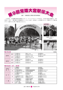 第9回常陸大宮駅伝大会 - 常陸大宮市公式ホームページ