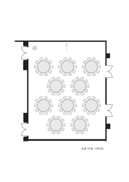 丸卓 10 卓（100 名）