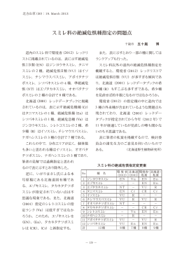 スミレ科の絶滅危惧種指定の問題点