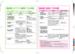 健康課（オアシス篠栗）での申請 福祉課（役場）での申請