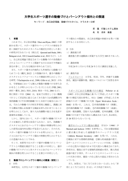 大学生スポーツ選手の動機づけとバーンアウト傾向との関連