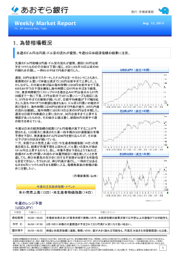 Weekly Market Report - Aug 12, 2013（PDF:438KB）