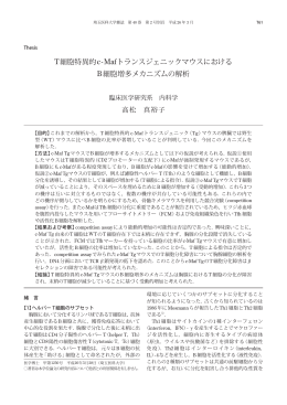 T細胞特異的c-Mafトランスジェニックマウスにおける B