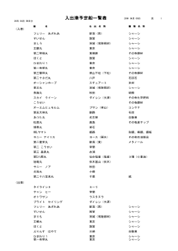 入出港予定船一覧表