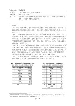 オクラの生育状況調査