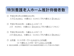 特別養護老人ホーム推計待機者数、保険料影響額（PDF版：529KB）