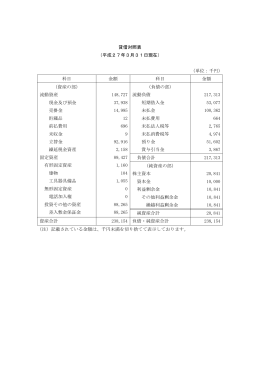 平成27年3月期 決算公告 PDF / 108KB