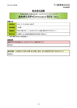 配合変化 - テバ製薬