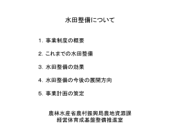 水田整備について