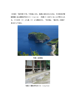 【付記】「勅令第 41 号」で石島とされ、島項と命名されたのは、その形状が