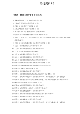 添付資料25 借地・借家に関する法令の沿革 銀座丸八（株）編