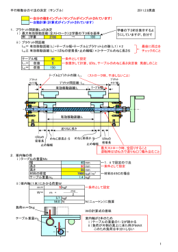 平行移動台の寸法の決定 (サンプル） 2011.2.8見直 &larr;自分の値を