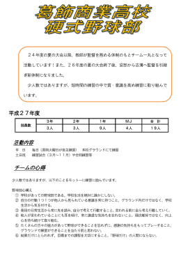 硬式野球 - 東京都立葛飾商業高等学校