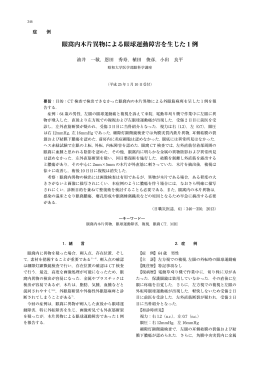 眼窩内木片異物による眼球運動障害を生じた 1 例
