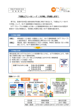 「和歌山フリーWi－Fi大作戦」が始動します！