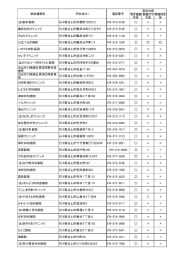 (法)新村病院 石川県白山市月橋町722の12 076-273