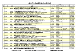 2014年 CLUB岳ガイド企画（№1）