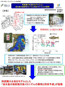 阿武隈川水系をモデルとした淡水魚の放射性セシウム汚染