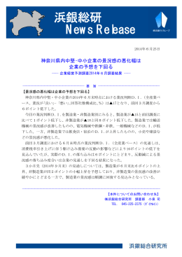 6月調査 - 浜銀総合研究所