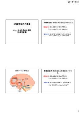 統合失調症治療薬・抗不安薬・抗うつ薬