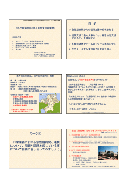 急性期病院における退院支援の実際