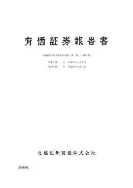 平成26年3月期有価証券報告書