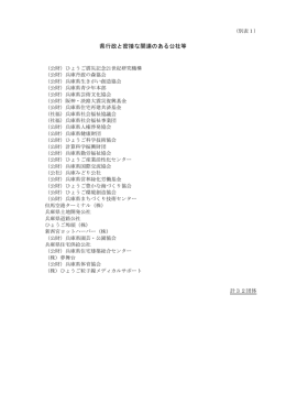 県行政と密接な関連のある公社等一覧（別表1）（PDF：4KB）