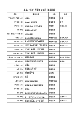 2） 平成27年度 事業計画