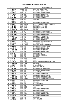 会員名簿(13年12月05日現在)