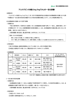 全自動錠剤分包機における落下試験