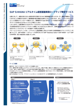 SAP S/4HANA リアルタイム経営基盤実現ロードマップ策定サービス