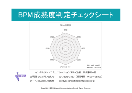 BPM成熟度判定チェックシート - インタセクト・コミュニケーションズ