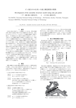 斎藤 優衣，三村 泰成， ピン接合のみを用いた組立構造模型の開発