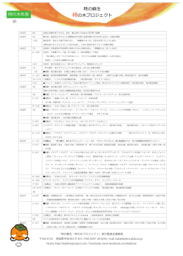 柿の木年表 - 時の蘇生・柿の木プロジェクト