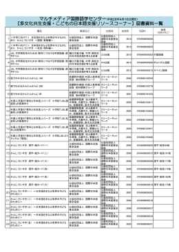 平成26年4月16日現在） 【多文化共生支援・こどもの日本語支