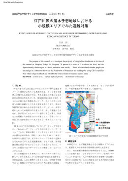 江戸川区の浸水予想地域における 小規模エリアでみた避難対策