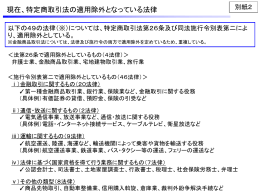 別紙2 現在の適用除外法律（PDF形式：190KB）