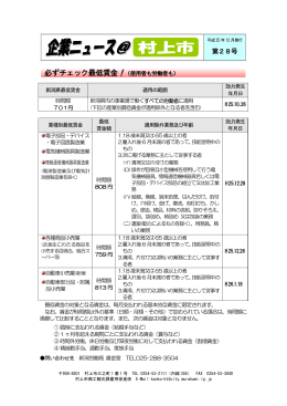 必ずチェック最低賃金！（使用者も労働者も）