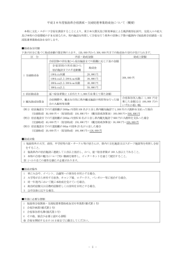 平成26年度福島県合宿誘致・交流促進事業助成金について（概要）