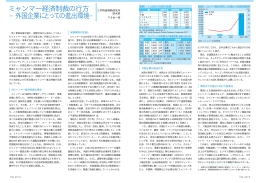 ミャンマー経済制裁の行方