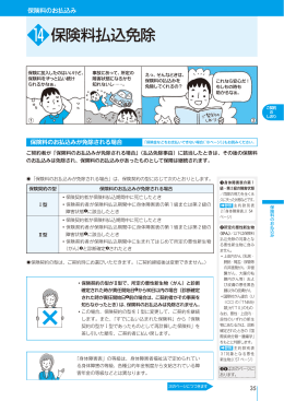14. 保険料払込免除
