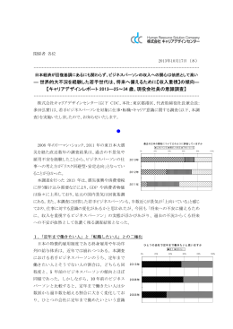 ― 世界的大不況を経験した若手世代は、将来へ備えるために【収入重視