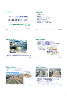 河川堤防の整備におけるリスク - 横浜国立大学 先端科学高等研究院