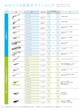 かがつうの防犯灯ラインナップ 用途・目的に合わせて