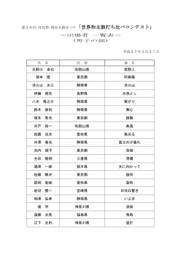 男子一人打ちの部 - 岡谷太鼓まつり