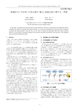 筋電位センサを用いた和太鼓の「脱力」技能分析に関する一考察
