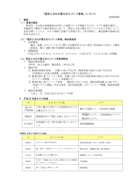 「歴史と文化が薫るまちづくり事業」について