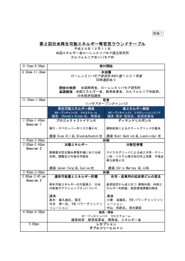 第2回日米再生可能エネルギー等官民ラウンドテーブル