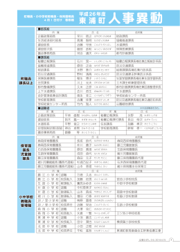 [4ページ] 平成26年度東浦町人事異動（PDF:118KB）
